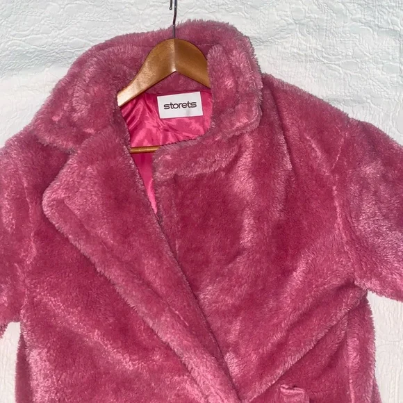 Storets Hot Pink Faux Fur Coat - Picture 3 of 5